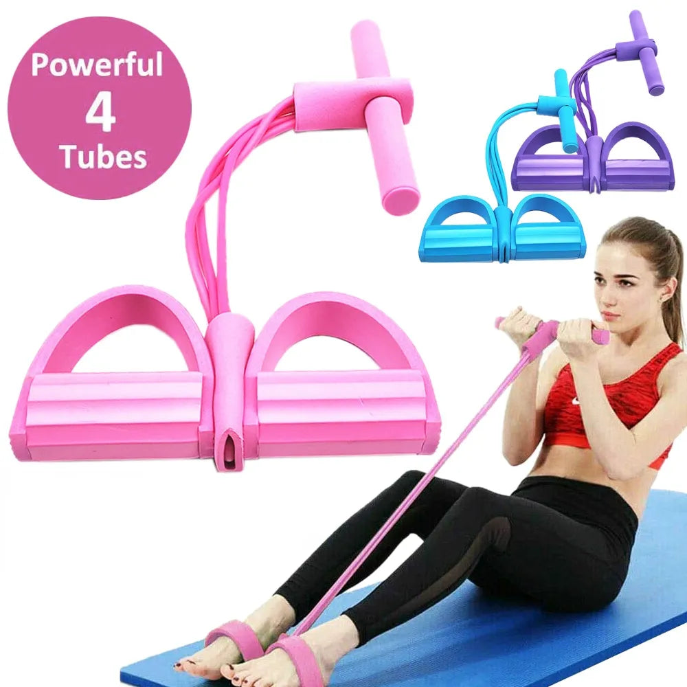 Dropship 1pc 5 Levels Resistance Bands (suitable Beginner) With Handles  Yoga Pull Rope Elastic Fitness Exercise Tube Band For Home Workouts  Strength Training to Sell Online at a Lower Price